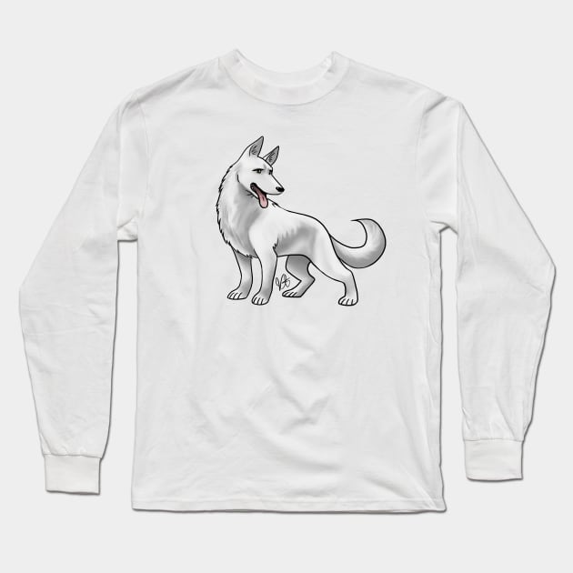 Dog - German Shepherd - White Long Sleeve T-Shirt by Jen's Dogs Custom Gifts and Designs